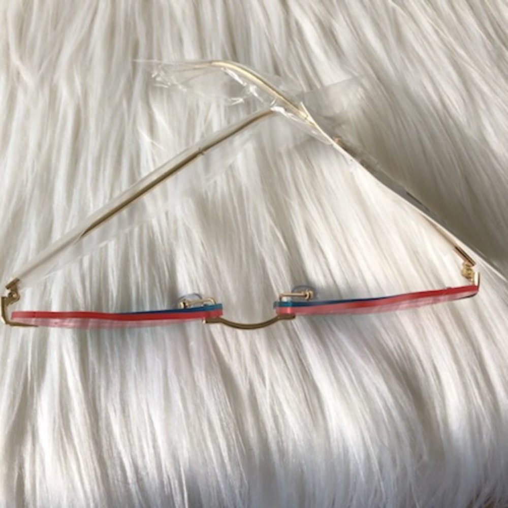 LA Express Rimless Winged Sunglasses - Picture 7 of 9